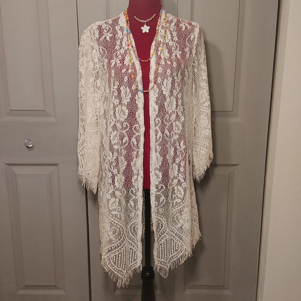 Lace coverup and smock